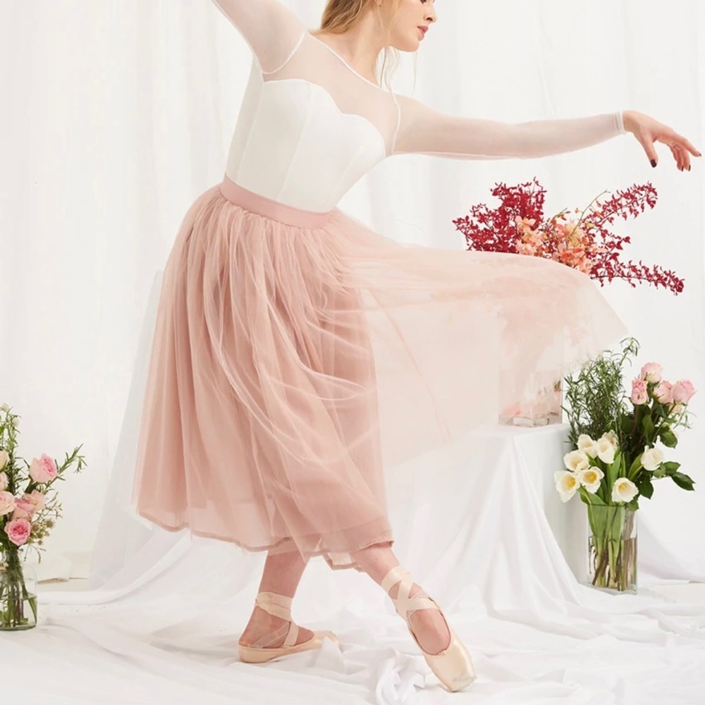 Cloud & Victory The Tulle Skirt in Rose Quartz